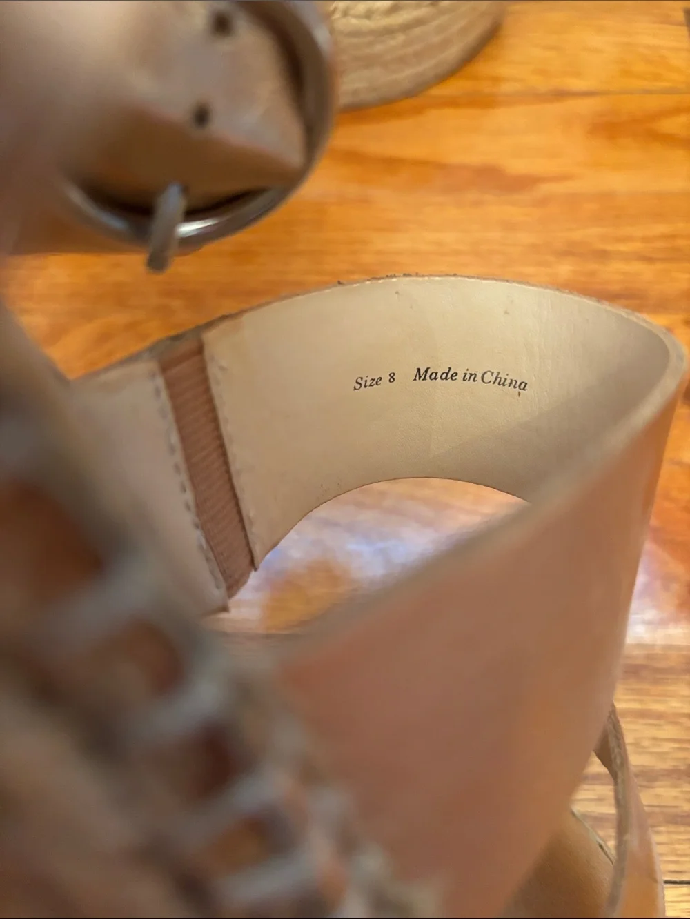 Dolce Vita rose Gold Espadrille Wedge Sandals Size 8